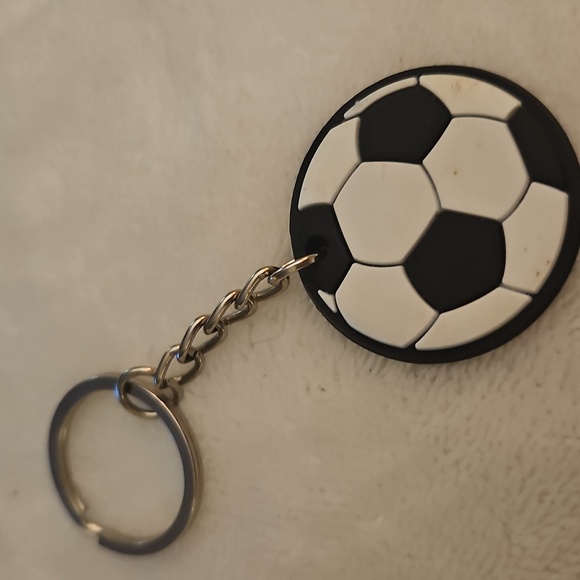 5/$25 Vinyl Soccer Ball Unisex Keychain - Picture 2 of 4